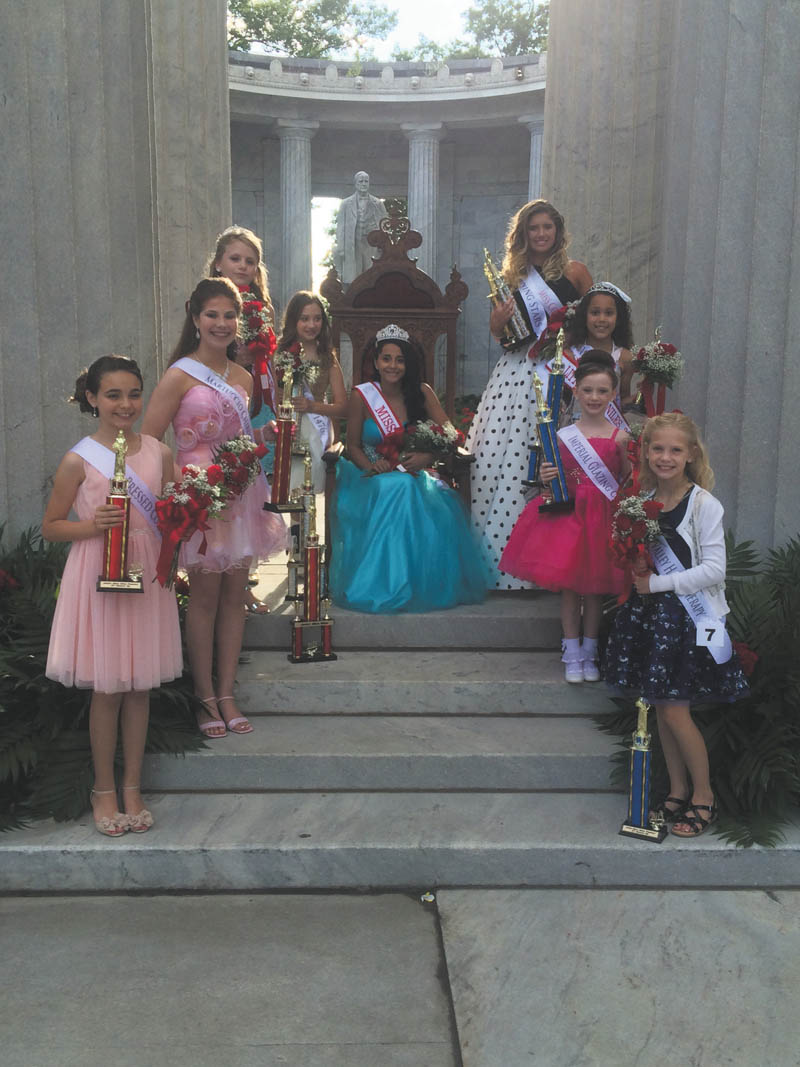 SPECIAL TO THE VINDICATOR
From left to right are participants in the Miss Niles, Junior Miss Niles and Little Miss Niles Pageants, Gianna Baker, Junior Miss second runner-up; Shyana Beers, Junior Miss first runner-up; Alissa Erwin, Junior Miss Niles; Alaina Santor, Miss Niles first runner-up; Zia Williams, Miss Niles; Anastacia Prox, Miss Niles second runner-up and Miss Congeniality; Vanessa Henderson, Little Miss Niles; Kherington Stanford, Little Miss first runner-up; and Adrianna Valentine, Little Miss second runner-up.