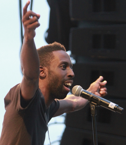 William DLewis The Vindicator  Tye Tribbett performs during 2015Gospel Festival in downtown Youngstown Sunday 7-12-15.