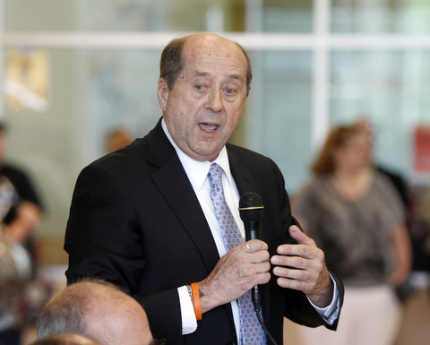        ROBERT K. YOSAY  | THE VINDICATOR..State Sen. Joe Schiavoni  state Rep. Michele-Lepore-Hagan, Mayor John A. McNally will hosted a meeting  William Holmes McGuffey Elementary School to discuss the Youngstown plan legislated for city schools recovery.  ..