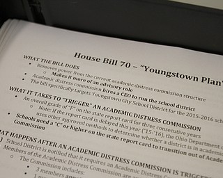        ROBERT K. YOSAY  | THE VINDICATOR..State Sen. Joe Schiavoni  state Rep. Michele-Lepore-Hagan, Mayor John A. McNally will hosted a meeting  William Holmes McGuffey Elementary School to discuss the Youngstown plan legislated for city schools recovery.  ..
