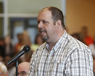        ROBERT K. YOSAY  | THE VINDICATOR..Larry Ellis YEA president - State Sen. Joe Schiavoni  state Rep. Michele-Lepore-Hagan, Mayor John A. McNally will hosted a meeting  William Holmes McGuffey Elementary School to discuss the Youngstown plan legislated for city schools recovery.  ..