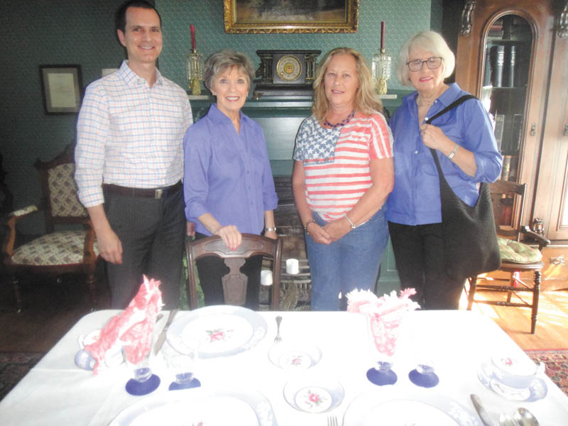 SPECIAL TO THE VINDICATOR
Harry Raphtis, left, Kathy Lepro, Linda Davis and Ann Miller are preparing for the next open house, “Everything’s Coming Up Roses,” at Upton House, 380 Mahoning Ave., Warren. It will take place from 2 to 4 p.m. Aug. 2 and Judith Sheridan will be the hostess. The event is free. Anyone interested in renting the home across the street for parties, buying a brick in the Women’s Park or volunteering for Wednesday gardening in the Women’s Park should call 330-395-1840.