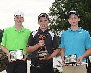 Jeff Lange | The Vindicator JULY 26, 2015 - (From left) Conner Stevens of Brookfield, Cole Christman of Boardman and RJ Puzzuto of Neshannock.