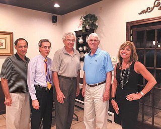 SPECIAL TO THE VINDICATOR
The Girard-Liberty Rotary Club recently installed officers for the term beginning July 1, 2015, and ending June 30, 2016. From left are Joe Jeswald, past president; Henry Sforza, treasurer; Randy Suchenak and Stan Nudell, co-presidents; and Pam Graff, secretary.