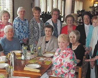 SPECIAL TO THE VINDICATOR
Members of Alpha Pi Epsilon recently reunited to reminisce about their college service days. Seated from left are Ann Arbutina, Loetta Haller, Stefanie Ciszewski, Aurora Sebastiani and Margie Hanisko; and standing are Janet Smart, Barb Seely, Marilyn Beeman, Anita Stothard, Josie Houser, Sister Charlotte Italiano, Elaine Welsh, Mary Ann Fees and Rose Pacalo.