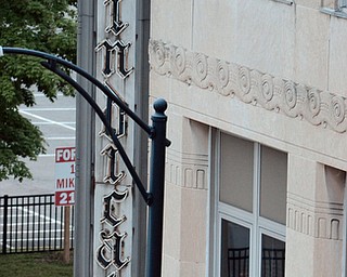 The Vintage Vindicator sign on the corner of Boardman and Vindicator Square.