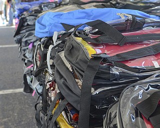 Katie Rickman | The Vindicator.2,000 backpacks were available at the community wide back-to-school backpack giveaway at the Covelli Centre August 24, 2015. The event was a collaborated effort by the city of Youngstown, city schools, and NOW Youngstown.