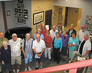 SPECIAL TO THE VINDICATOR
Salem High School class of 1960 celebrated its 55th reunion. Frank and Molly Copacia hosted an informal dinner for 75 attendees on Aug. 21. Classmates toured the Museum of Transportation and Industry at Salem Historical Society on Aug. 22, with a book signing of “The Road to Columbus,” chronicling the Salem Quaker 1959-1960 basketball team, by author and 1960 alumnus David Hunter. That evening, the group gathered for a buffet dinner at the Salem Golf Club. Entertainment was provided by DJ Just Kelly and alumni Frank Copacia and Pat (Roof) Ellenwood sang for their classmates. Alumnus Tim Birchfield agreed to monitor a Salem High School Class of 1960 Facebook page for interested classmates. Alumni who enjoyed the weekend’s festivities included, in front, from left, David Stratton, Carolyn (Sanlo) Alesi, Tim Burchfield, Gary Schnorrenberg, John Hanna, Joyce (Halverstadt) Schaefer, Sally (Fester) Horning, Marsha (Hundertmarck) Shepherd, Kay Kuhl and Milton Shark; and in second row, Mickey (Cope) Weaver, Bob Schaefer, husband of Joyce Schaefer, Vince Horning, Dave Hunter, Marilyn Fenton and Ed Yates.