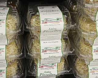 Katie Rickman | The Vindicator. Pizzelles and other Italian specialty sweets and homemade pastries are for sale at marketplace.