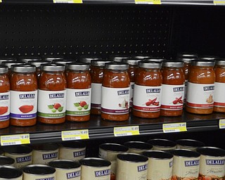 Katie Rickman | The Vindicator.Sauce, pastas and much more are available at The Italian Marketplace in Niles on September 21, 2015.