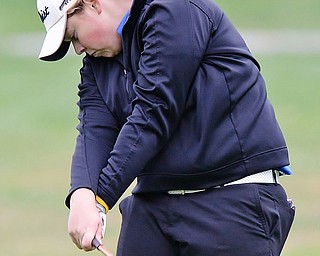 Jeff Lange | The Vindicator  SEPTEMBER 30, 2015 - Lakeview's Kaylee Neumeister smacks her ball off the tee during Wednesday afternoon's girls sectional golf tournament held at Pine Lakes Golf Club in Hubbard.