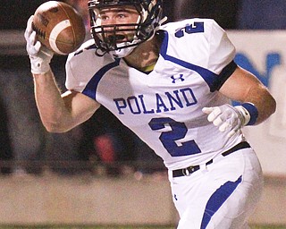 William D Lewis The Vindicator  Poland's (2) NOT IN BLITZ ROSTERreacts after scoring during 10-23-15 action in Hubbard.