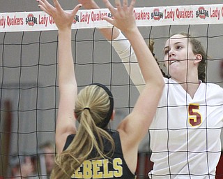 William D Lewis the Vindicator Crestview's Taylor Oliver(4) defends against Mooney's Autumn DeSantis(5) during 10-26 action at salem.