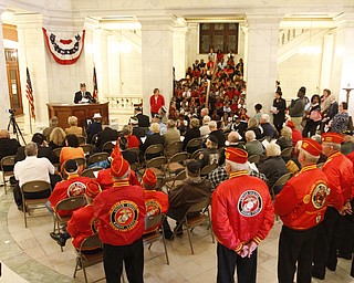        ROBERT K. YOSAY  | THE VINDICATOR..the annual VeteransÕ Day observance in the Mahoning County Courthouse rotunda. The speaker will be Robert E. Bush Jr., county JFS director and a combat veteran of the Vietnam War.... - -30-...