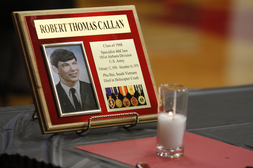        ROBERT K. YOSAY  | THE VINDICATOR..MooneyÕs veterans day event will honor the six alumni killed in the Vietnam War.. - -30-...