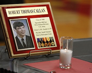        ROBERT K. YOSAY  | THE VINDICATOR..MooneyÕs veterans day event will honor the six alumni killed in the Vietnam War.. - -30-...