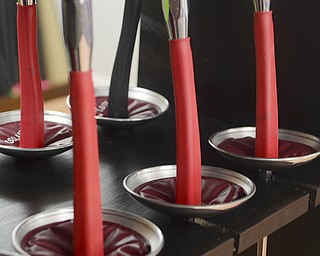 Katie Rickman | The Vindicator.Swords on the wrack during a fencing class at Austintown Senior Center on Thursday, November 12, 2015.
