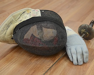 Katie Rickman | The Vindicator.Fencing gear during a fencing class at Austintown Senior Center on Thursday, November 12, 2015.