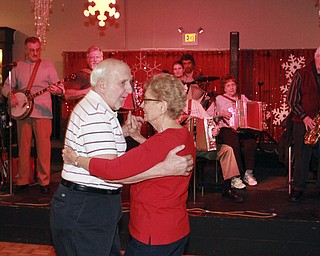 William D Lewis the Vindicator  Paul Karabin of Hubbard and Helen Mayorga of Boardman dance during a Polka Jam session at Kuzman's  in Girard Friday 1-15-2016. The weekly event gives musicians and fans of polka music and opportunity to enjoy themselve