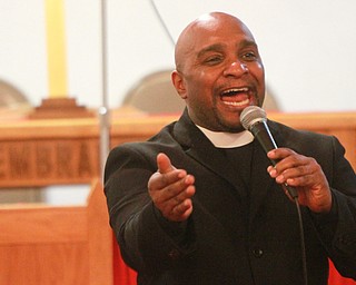 William D Lewis the Vindicator Rev. Jeffery Stanford,of Beulah Baptish church.during a talent show/black history program at his church in youngstown sunday 2-7-16.