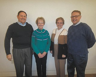 SPECIAL TO THE VINDICATOR | Austintown Friends of the Library recently elected officers for 2016, and they include, from left, president Gary Reel, secretary Judy Cebriak, treasurer Mary Ellen Wilcox and vice president Doug Wilcox. The friends are set to meet at 10 a.m. Feb. 22 in the community room of the Austintown Library, 600 S. Raccoon Road. Donald Miller will portray President Ulysses S. Grant and refreshments will be served. Meetings are open to the public.