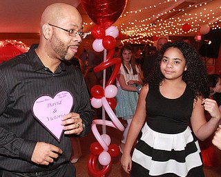 William D Lewis The Vindicator David King and his daighter Victoria King, 10, dance during 2-11-16 Boardman Park Father Daughter Dance.