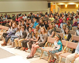      ROBERT K. YOSAY  | THE VINDICATOR..Spellers and crowd at the 83rd BEE..THE VINDICATOR 83rd Regional Spelling Bee  at YSU Kilcawley Room...--30-...