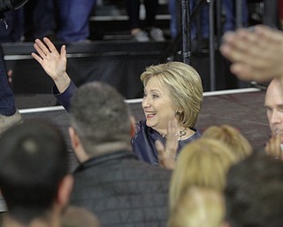     ROBERT K. YOSAY  | THE VINDICATOR..Former Secretary of State Hillary Clinton with Sherrod Brown and Congressman Tim Ryan  at M7 Technologies. ..--30-...     ROBERT K. YOSAY  | THE VINDICATOR..Former Secretary of State Hillary Clinton with Sherrod Brown and Congressman Tim Ryan  at M7 Technologies. ..--30-...