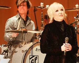 William d Lewis the vindicator Cathy Rich, daughter of Buddy Rich sings with the Buddy Rich Band at Powers Auditorium in Youngstown 3-19-16..On drums is Gregg Potter. The Boardman HS Jazz Esemble oopened the show.