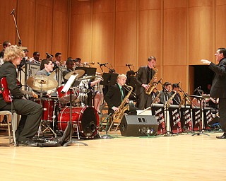William d Lewis the vindiator  Boardman band direcotr Tom Ruggieri leads the Boardman HS Jazz Esemble 1 during a 3-19-16 concert at Powers Auditorium in youngstown. they opened for the Buddy Rich Band.