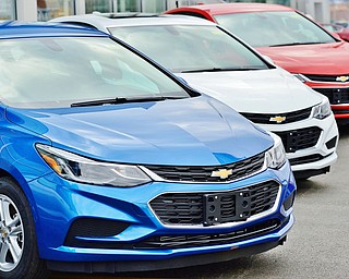 Jeff Lange | The Vindicator  WED, MAR 23, 2016 - A few of the Chevy Cruzes for sale at Greenwood Chevrolet in Austintown.