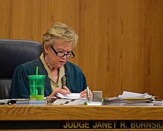 CLEVELAND, OHIO - MARCH 25, 2016: Judge Janet Burnside reads the verdicts against Attorney Martin Yavorcik during court proceeding Friday afternoon at the Cleveland Municipal Court. DAVID DERMER | THE VINDICATOR