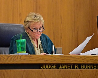 CLEVELAND, OHIO - MARCH 25, 2016: Judge Janet Burnside speaks from the bench during court proceeding Friday afternoon at the Cleveland Municipal Court. DAVID DERMER | THE VINDICATOR