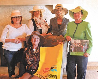 ROBERT K YOSAY | THE VINDICATOR
Preparing for the Buckeye Horse Park Association's Derby Day party to take place May 7 are. seated.Sally Kish and standing from left, Sissy Romeo, Liz McGarry, Nancy Sullivan Brooks and Barb Wright.