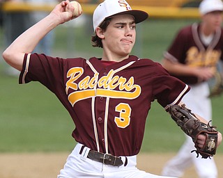 William d Lewis the vindicator  SR pitcher Kelly Keenan(3) delivers during 4-22-16 win over Jackson Milton.
