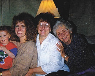 Nancy Praznik of Hubbard sent in a special 1985 photo of four generations and had kind words to share about her mother, Miriam Hunkins, also affectionately known as the "Music Lady." Praznik said that before her mom passed away in 2008, she was an attentive, loving and caring matriarch to all of the generations of her family that lived in many different cities. Hunkins had 10 great-grandchildren and made time for them all. The snap shows Zachary Harris, left, and Lynn Updike, both of Fishers, Ind., with Praznik and Hunkins..