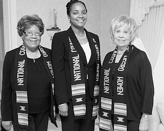 ROBERT K YOSAY | THE VINDICATOR— Members of the Youngstown Chapter of the National Council of Negro Women who are planning its “Women of Distinction” luncheon are, from left, Sandy Britt, Audrey Gillian, Diane Hyshaw and Antoinette Hunter.