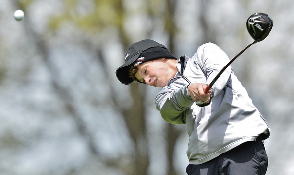 Jeff Lange | The Vindicator  SUN, MAY 15, 2016 - Boardman's Bobby Jonda drives his ball down the second fairway during Sunday's Greatest Golfer of the Valley junior event at Avalon Lakes at Squaw Creek.