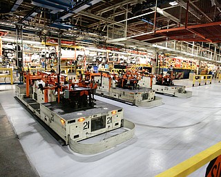   ROBERT K YOSAY | THE VINDICATOR..mobile robots head for their next job..The General Motors Company and UAW Local 1112 will host a 50th Anniversary Open House event at Lordstown Complex East Friday, May 20, 2016 from 9 a.m. to 7 p.m. The open house will provide the opportunity to learn more about Lordstown UAW-GM people, modern day vehicle manufacturing, the All-New Chevrolet Cruze and LordstownÕs rich history in the Mahoning Valley.....--30-