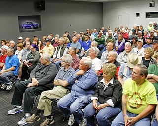   ROBERT K YOSAY | THE VINDICATOR..a group of tourists -  listen to the welcome by GM management and listen about safety..The General Motors Company and UAW Local 1112 will host a 50th Anniversary Open House event at Lordstown Complex East Friday, May 20, 2016 from 9 a.m. to 7 p.m. The open house will provide the opportunity to learn more about Lordstown UAW-GM people, modern day vehicle manufacturing, the All-New Chevrolet Cruze and LordstownÕs rich history in the Mahoning Valley.....--30-