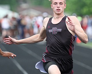 William D Lewis The Vindicator Boardman's Brendon Lucas, left, and Massilon's Deionne HArper compete in prelims of 100 meter dash during 5-25-16 regional meet at Fitch