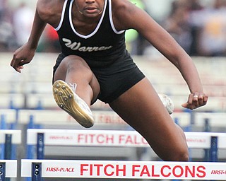 WilliamD Lewis The Vindicator Warrens Aisha Jackson competes in prelims of 100 hurdles  at regional meet 5-25-16.