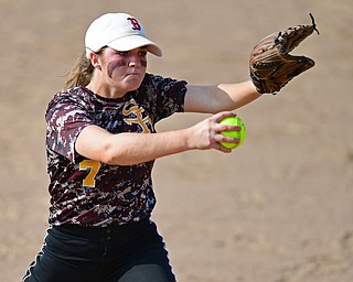 MASSILLON, OHIO - MAY 25, 2016: Pitcher Caragyn Yanek #7 of South Range throws a pitch in the second inning of Wednesday nights Regional Semi-Final game at Massillon Washington High School. DAVID DERMER | THE VINDICATOR