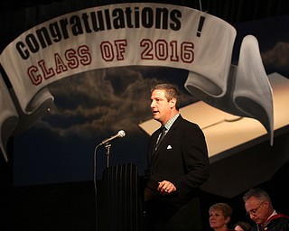  Nikos Frazier | The Youngstown Vindicator..Congressman Tim Ryan delivers the commencement address to the Chaney Campus High School class of 2016.