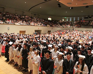 William D. Lewis\The Vindicator.2016 Howland graduating seniors during Wednesday June 1 commencement at Packard Music Hall in Warren.