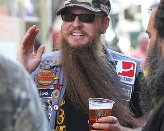 William D. Lewis\The Vindicator.Levi Wilson of Pittsburgh was among those in attendance.att he Burgers and Beards event in Youngstown June 3, 2016. He was competing in the beard contest. He has traveled to several states for beard contests.