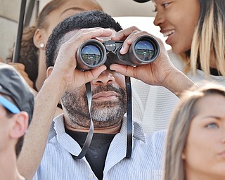 Jeff Lange | The Vindicator FRI, JUN 3, 2016 - A parent surveys the action on the track from the stands during Friday's OHSAA State Track and Field tournament at Jesse Owens Memorial Stadium in Columbus.