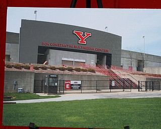        ROBERT K. YOSAY  | THE VINDICATOR.. Don Constantini gives 1 million for the construction of a multimedia center on the East Side of YSU Stambaugh Stadium... - -30-......