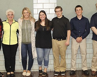 SPECIAL TO THE VINDICATOR
The Struthers Rotary annually provides funds for students to participate in the Rotary Youth Leadership Awards Conference. This year, four students from Struthers attended with Rotary providing funding for three and Rotary Community Corp. providing for the fourth. From left, are Community Corp. President Catherine Miller; Rotarian Mary Ann Morell; RYLA attendees Brianna Ostrowski, Jessica Tirone, Dominic Muto and Mike Clemente; and Rotarian Tom Baringer. The conference is a training program for community youth leaders on topics of leadership, ethics, building self-confidence and self esteem, elements of community and global citizenship and explains what Rotary is and does for the community.