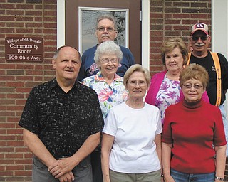 SPECIAL TO THE VINDICATOR
Members of the McDonald Historical Society, in front from left, are David Martin, Betty Leskovac and Mae Martin; row two, Ginger Evans and Evelyn Hannon; and row three, Ken Miner and Cliff DeZee. All attended the planning meeting for the Fourth of July celebration. They plan to have displays in the newly remodeled Community Room beginning June 29 from 6 to 9 p.m. during the Firemen’s festival. Admission is free, and anyone who would like to volunteer to greet visitors in the Community Room should call 330-530-4878.